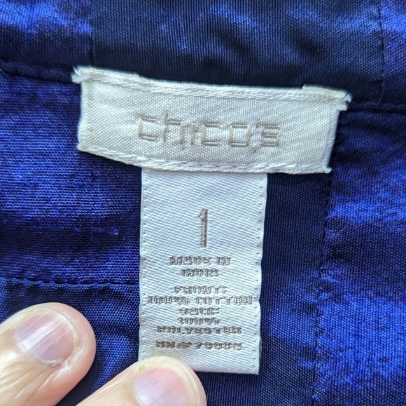 Chico's Ombre Tiger Stripe Blazer Sz 1/M - Picture 9 of 10